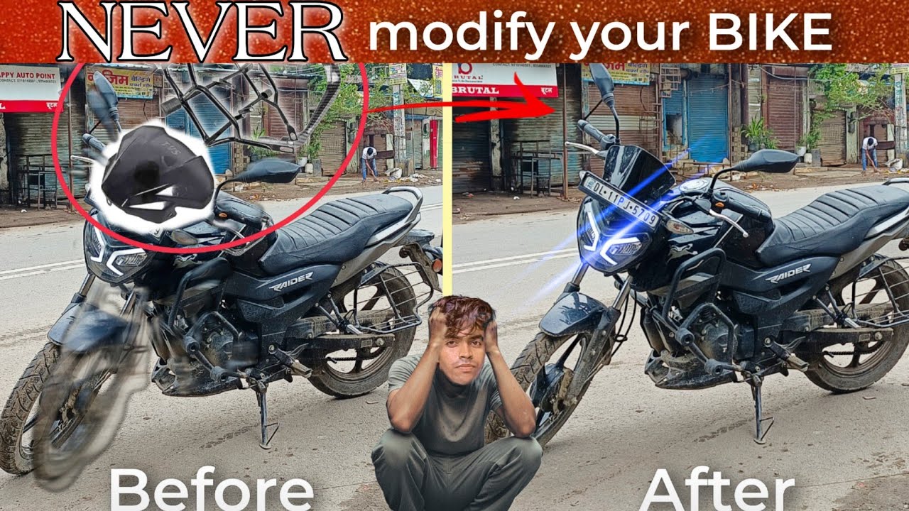 How I modified Raider 125 🔧 | Visor, Lever & Crash Guard , Karol Bagh Modification problems 