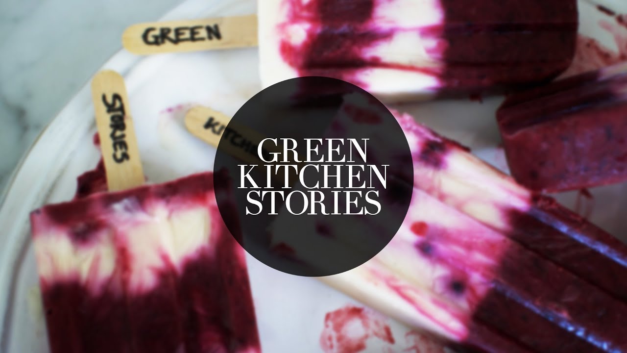 Yogurt & Blueberry Popsicles | Green Kitchen Stories