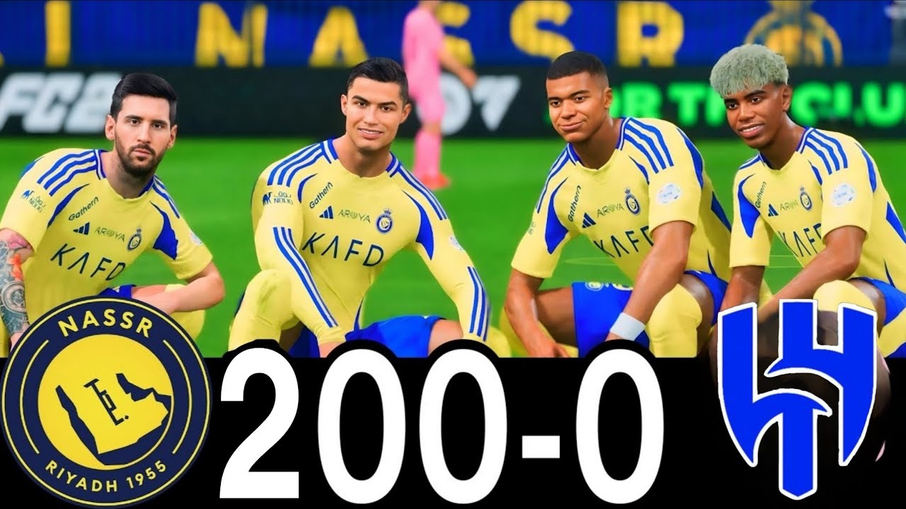 FC 24 -MESSI RONALDO NEYMAR & MBAPPE | ALL STARS |  AL NASSR 100-0 MANCHESTER UNITED