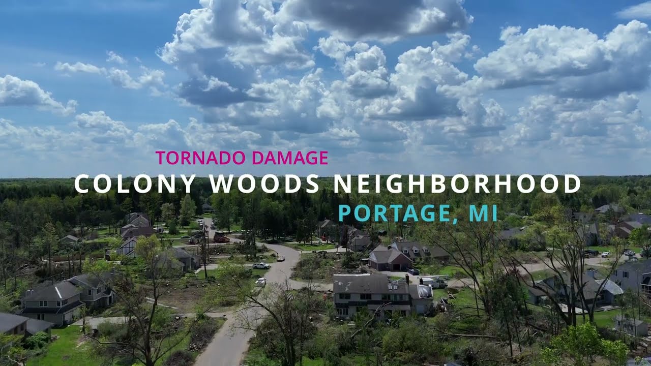 Portage, MI  2024  Tornado - Colony  Woods Neighborhood.