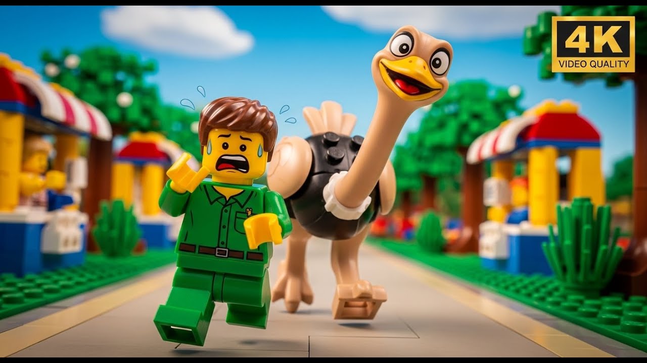 LEGO City Zoo Keeper Chased by an Ostrich! 🐦🏃‍♂️💨