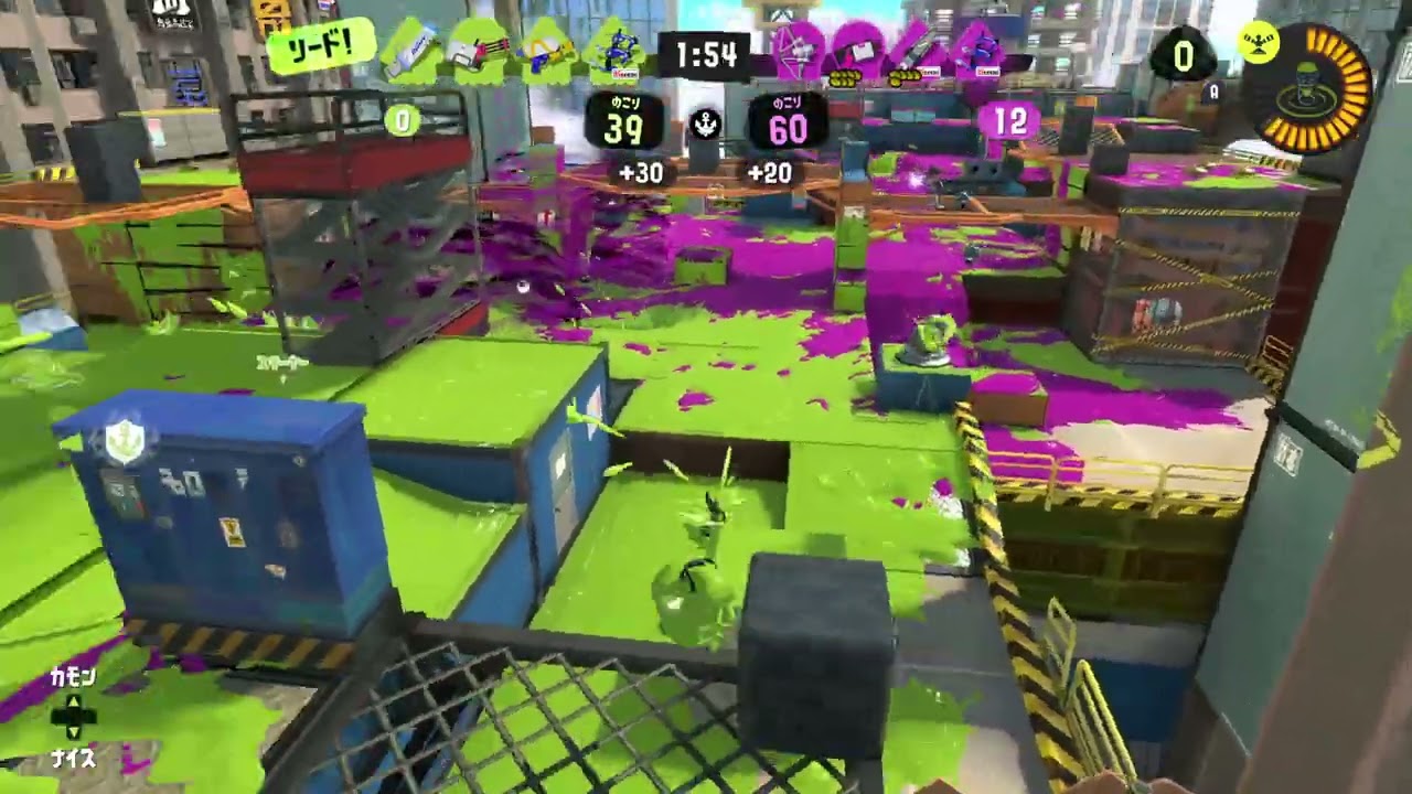 【スプラトゥーン３】プレイ記録184_ガチアサリ_バレルスピナー