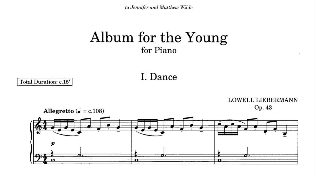 Lowell Liebermann - Album for the Young, Op. 43 [with score]