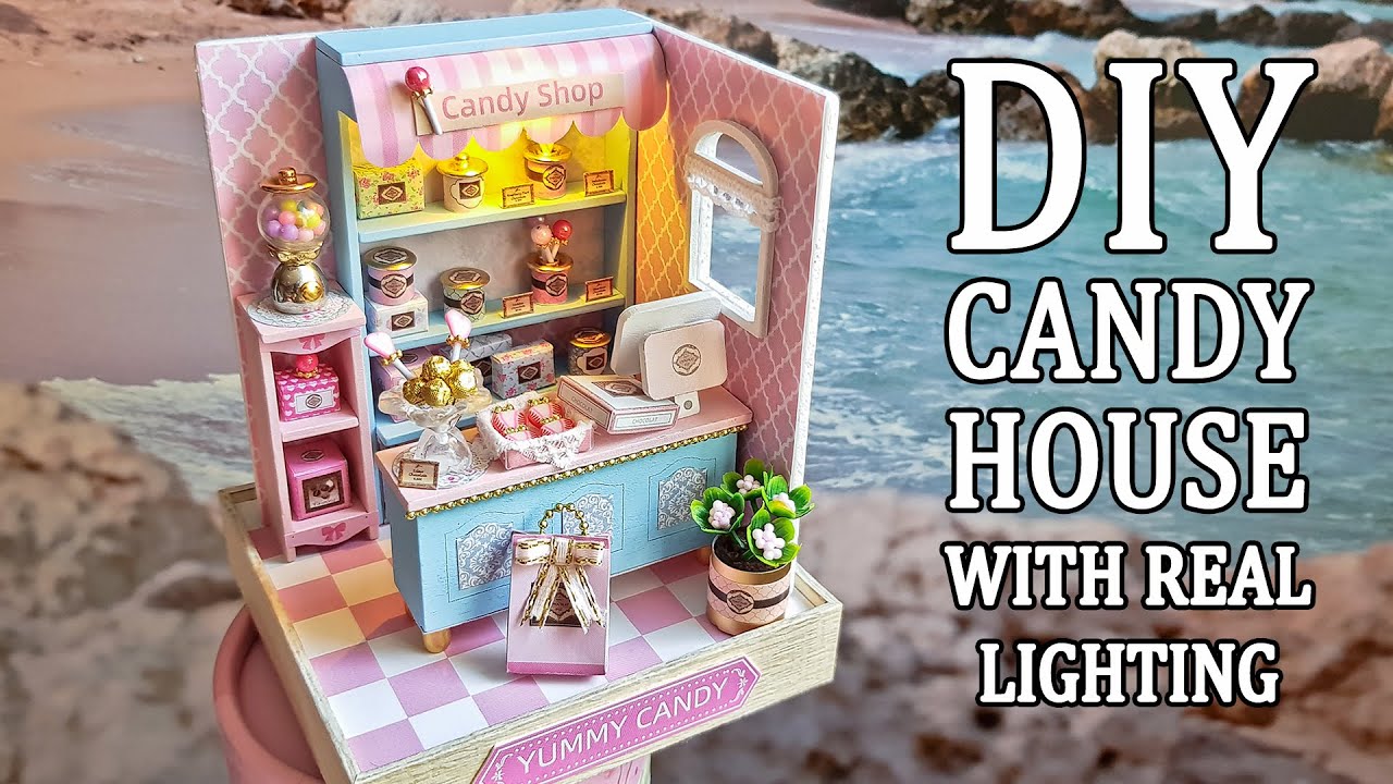 Miniature dollhouse kit Yummy candy Corner of happiness 美味糖果 - 맛있는 사탕 - おいしいキャンディー DIY candy house
