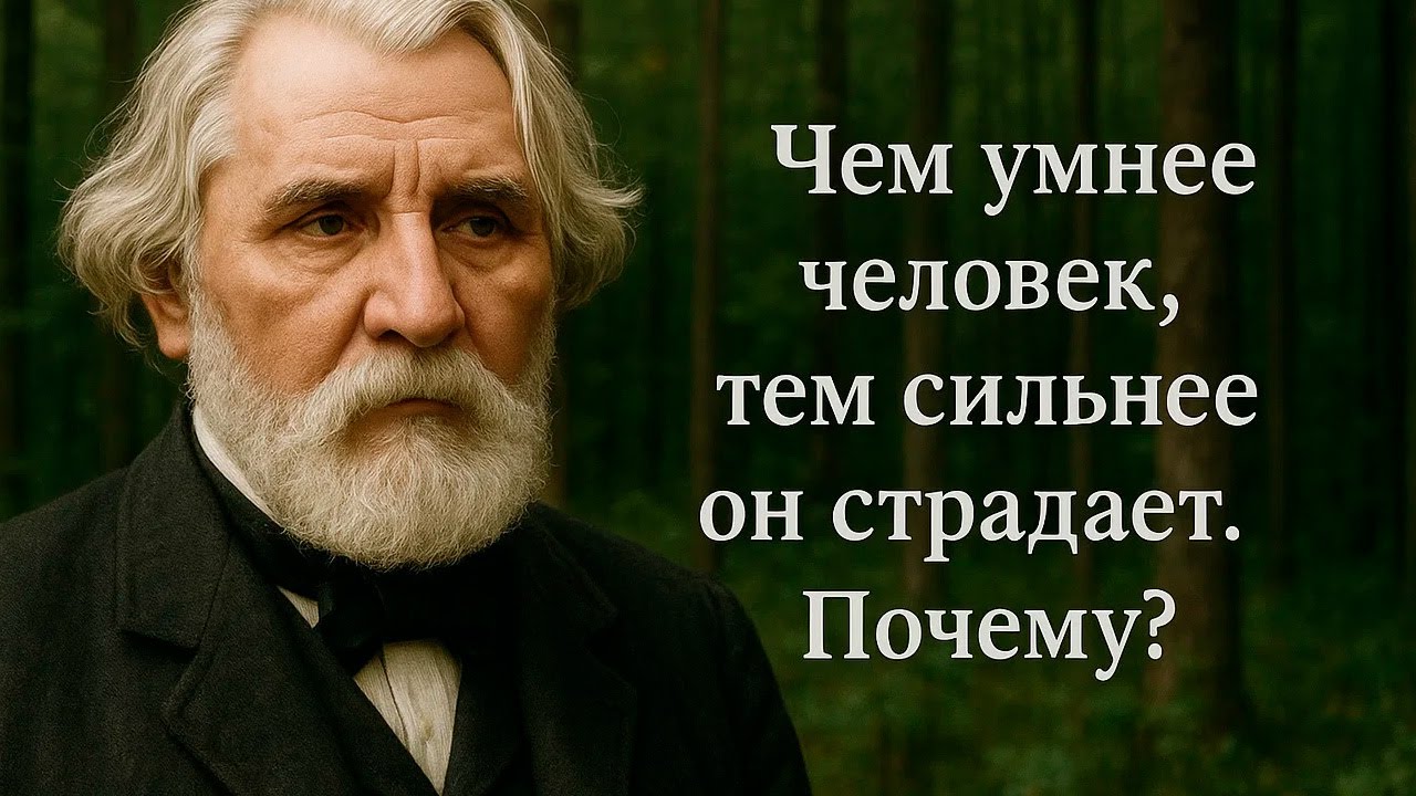 Чем умнее человек, тем сильнее он страдает. Почему? | Иван Тургенев