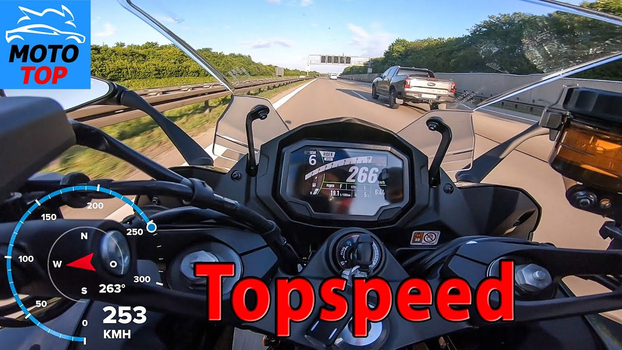 Kawasaki Ninja 1100 SX - TOPSPEED on AUTOBAHN - GPS 253 km/h