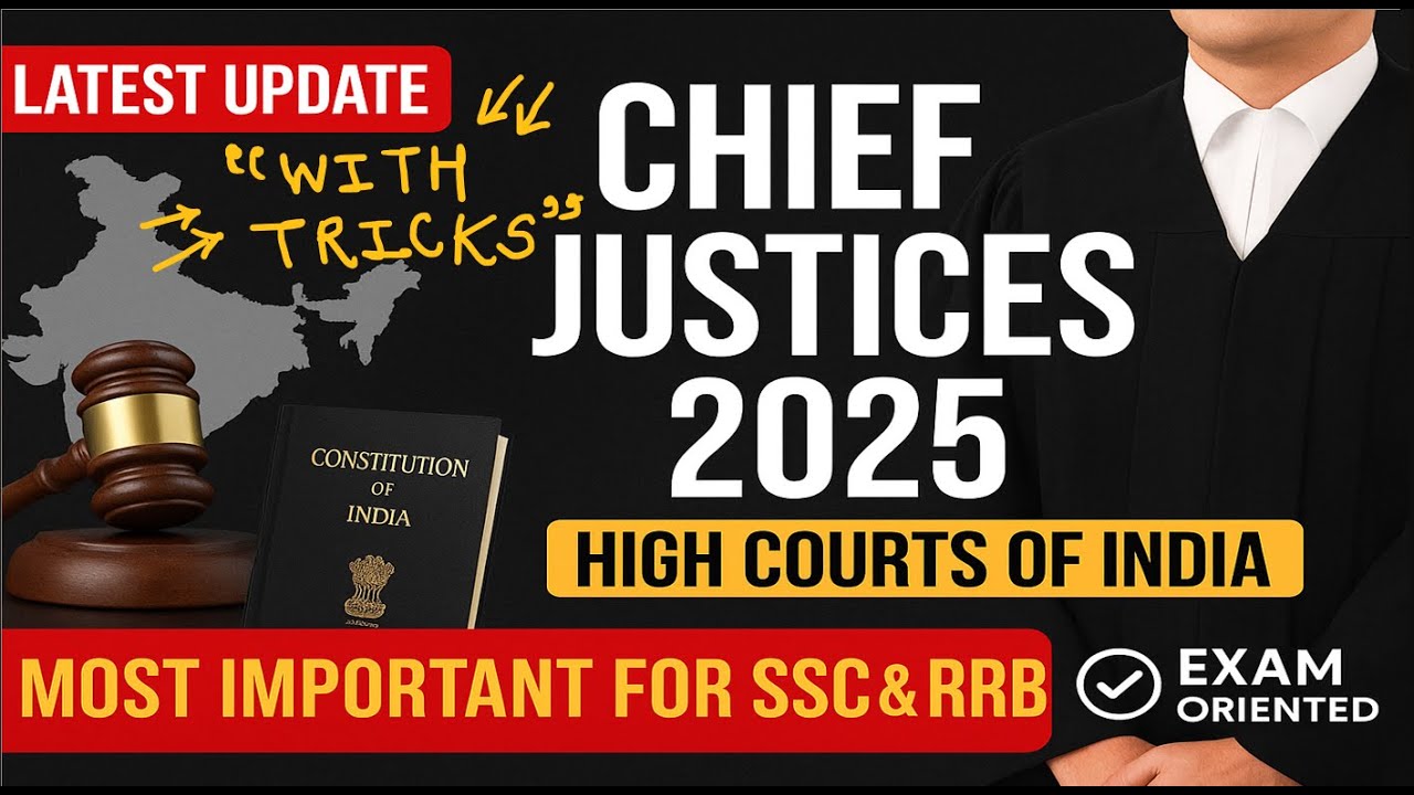 Chief Justice of High Court 2025 | New Appointment 2025 | Current Affairs 2025