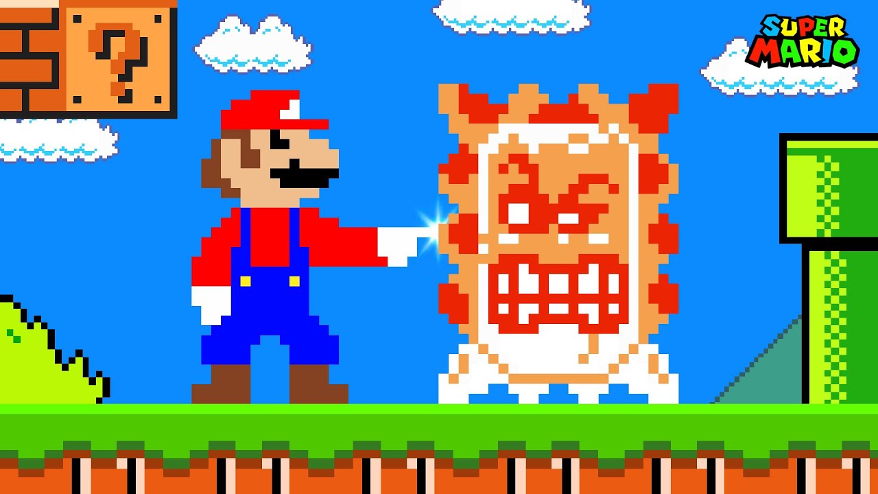 Super Mario Bros., But Mario Can Turn Anything He Wants into a Super Mushroom