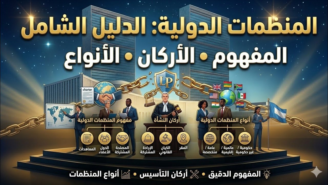 مفهوم المنظمات الدولية  وعناصر نشأتها وأنواعها| المنظمات ٢ | شرح سهل وشيق