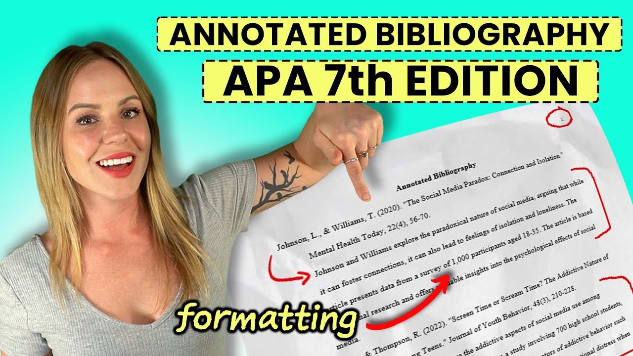 Форматирование аннотированной библиографии в формате APA 7-го издания (руководство для начинающих)