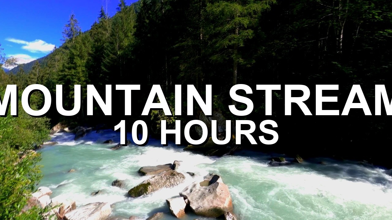 Mountain Stream Background Noise 🌿 | Flowing Water Ambience | 10 Hours