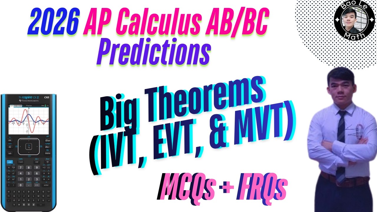AP Calculus AB/BC Final Review 4: Big Theorems IVT, EVT, and MVT