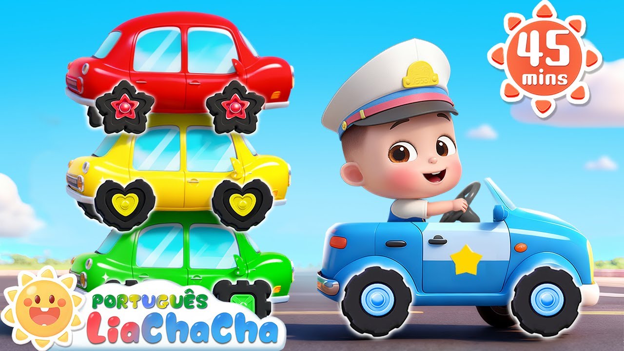 As Rodas do Carro de Policial | Aprende as Formas | LiaChaCha em Português - Músicas Infantis