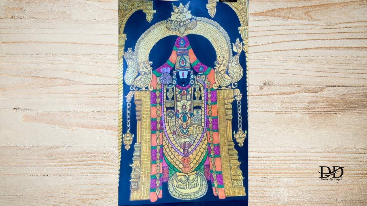 How To Draw Tirupati Balaji Drawing/ Lord Venkateshwara/ Lord Vishnu Balaji Avtar | Drawing For Kids