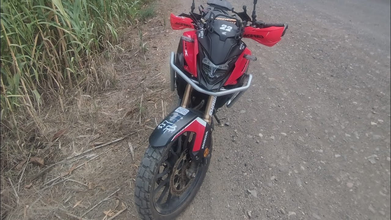 Cuarto video testeando la suspensión #showa #cb500x2022 #honda #crf300l #cfmoto #mt450 