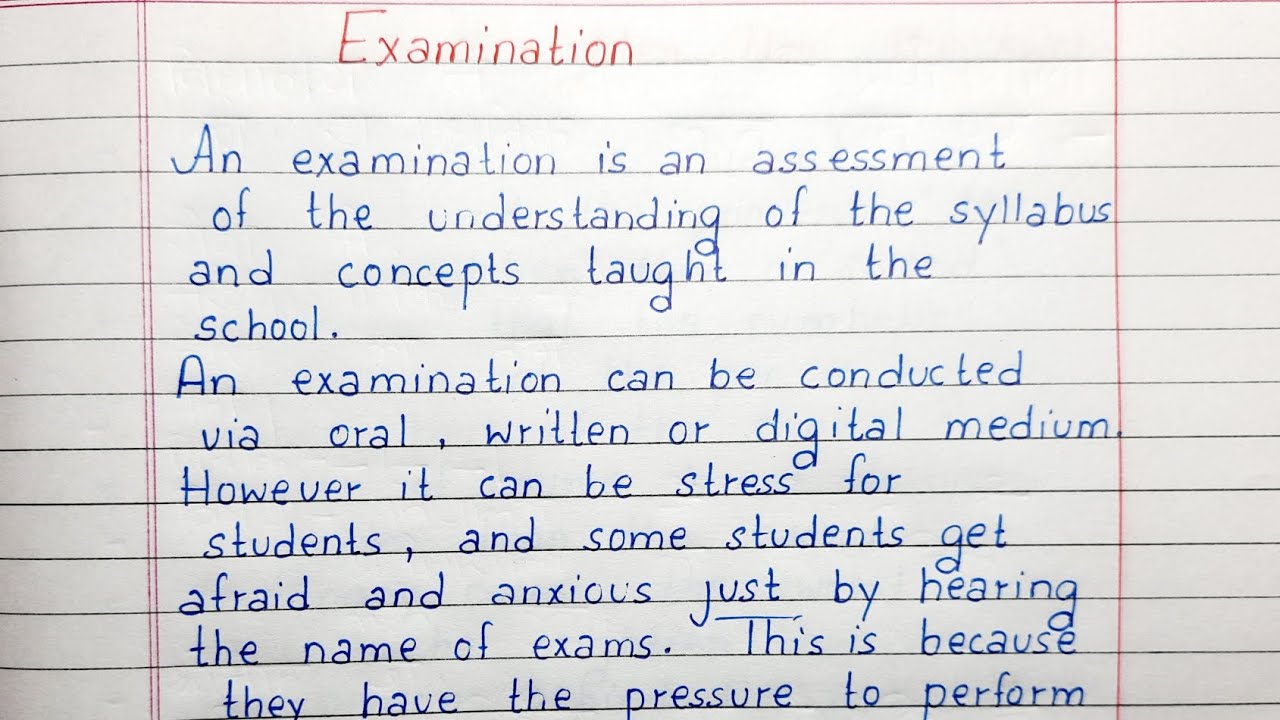 Write a short essay on Examination | Essay Writing | English