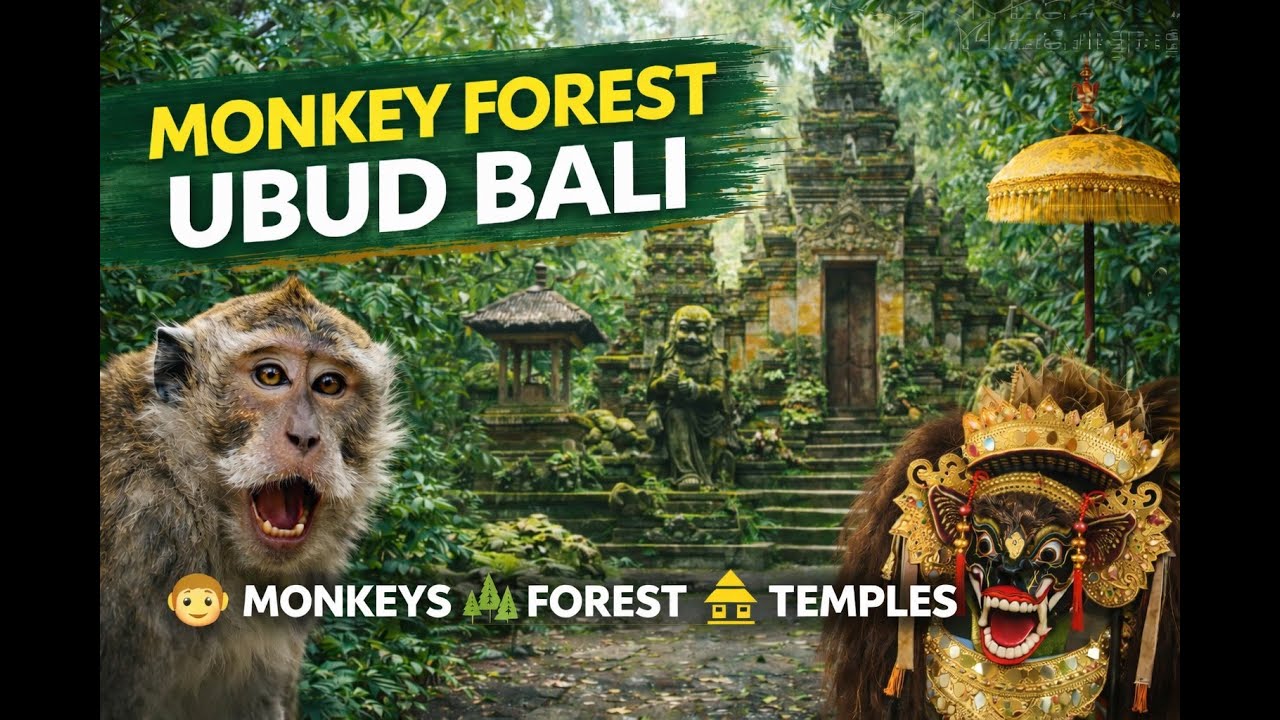 Inside Monkey Forest Ubud 🐒 | Nature, Monkeys & Hidden Temples in Bali