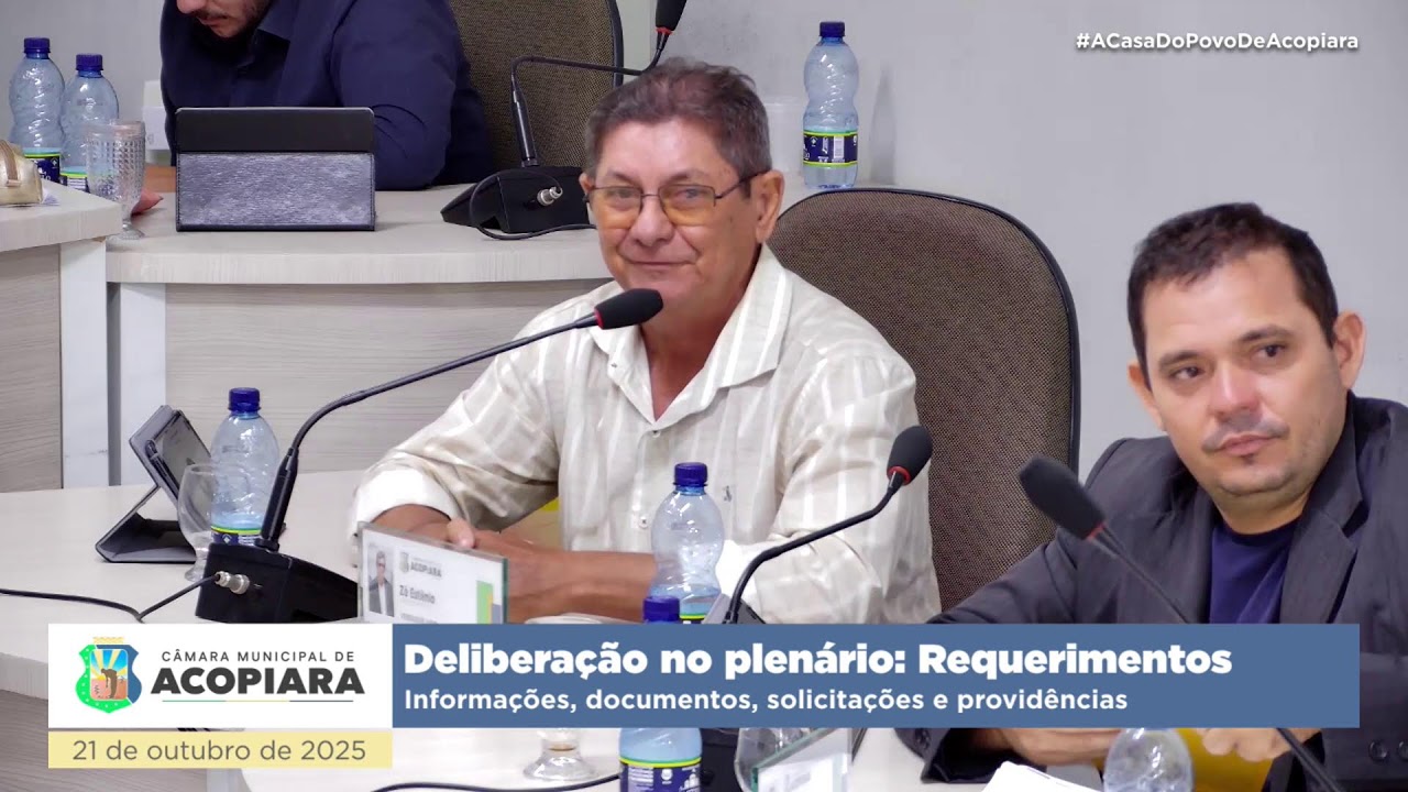Sessão Ordinária da Câmara Municipal de Acopiara (Ao Vivo) | 21/Outubro/2025
