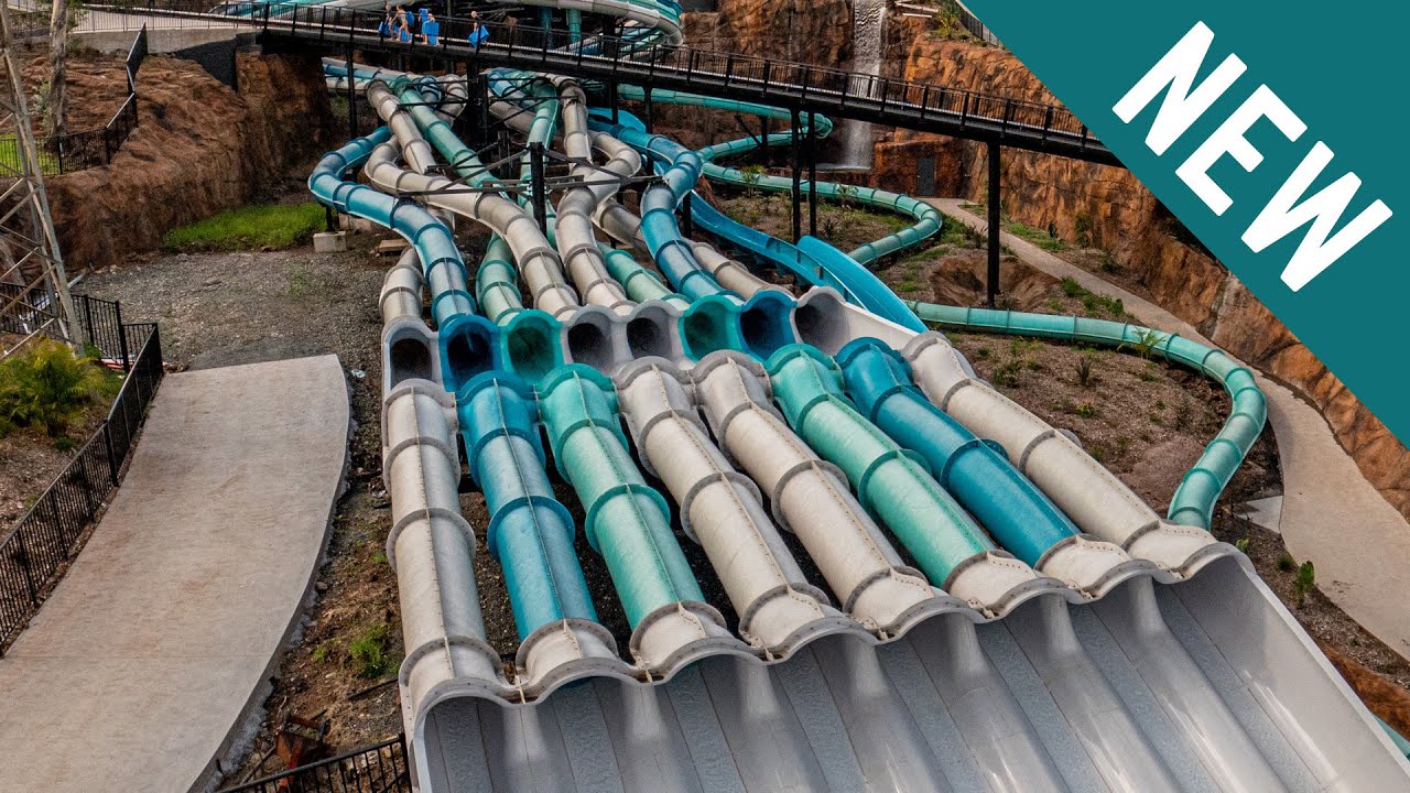 New OCTO RACER Water Slide at Jamberoo Action Park POV
