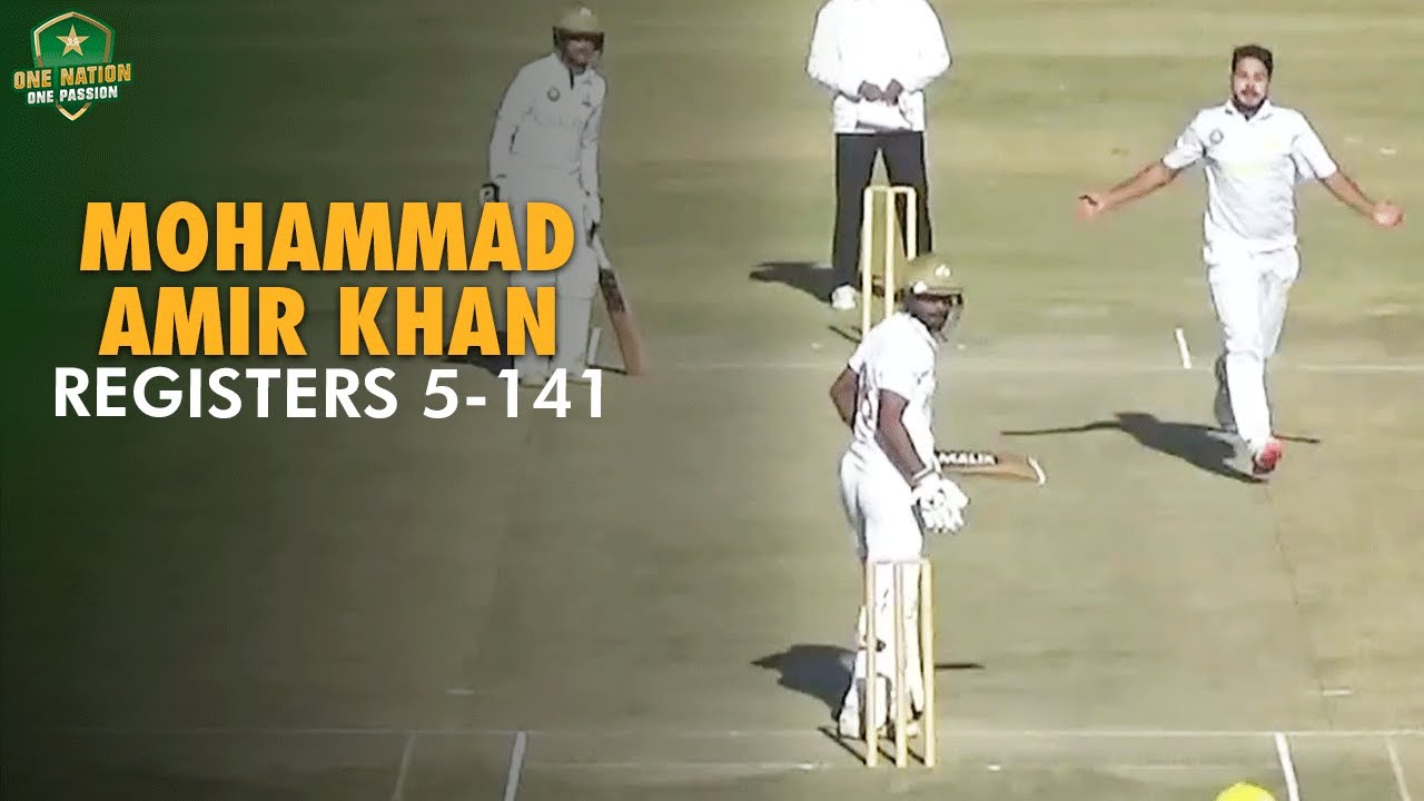 Mohammad Amir Khan registers 5-141 | Peshawar vs Sialkot | Quaid-e-Azam Trophy 2024-25