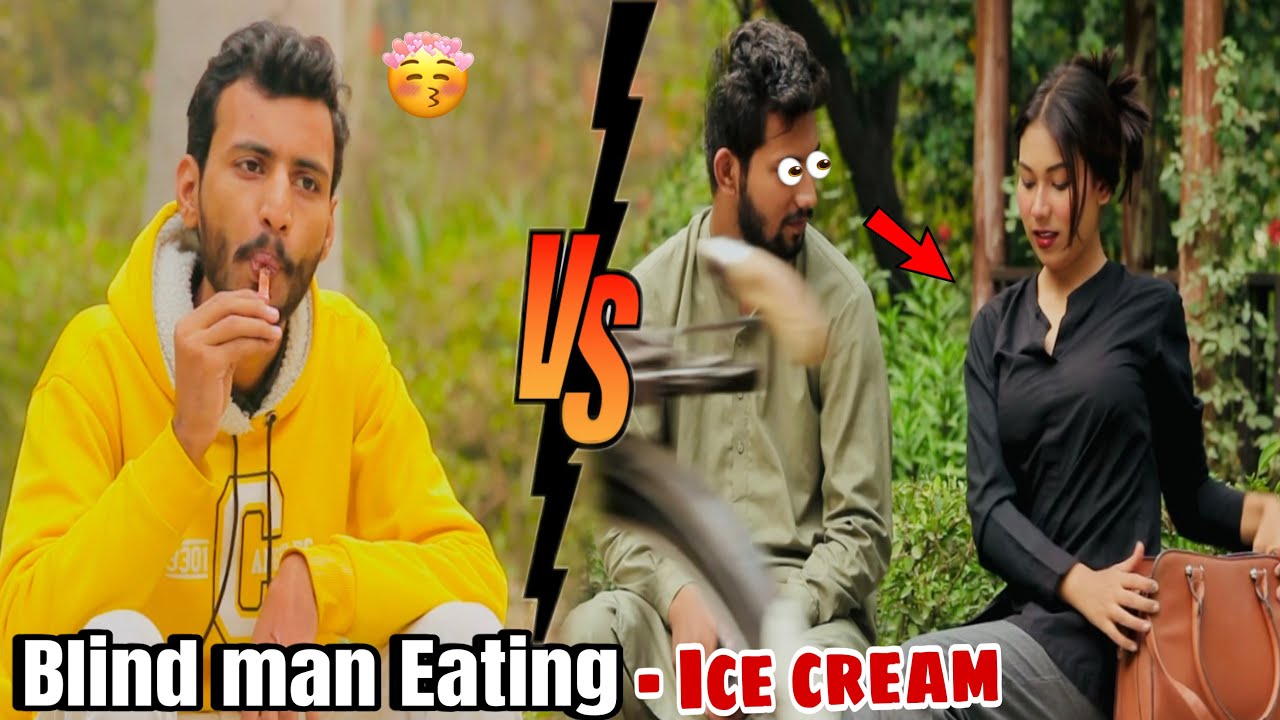 Blind Man Eating Ice Cream prank with cute couple | Aqdas Ali | Pakistani pranks |@showpranks