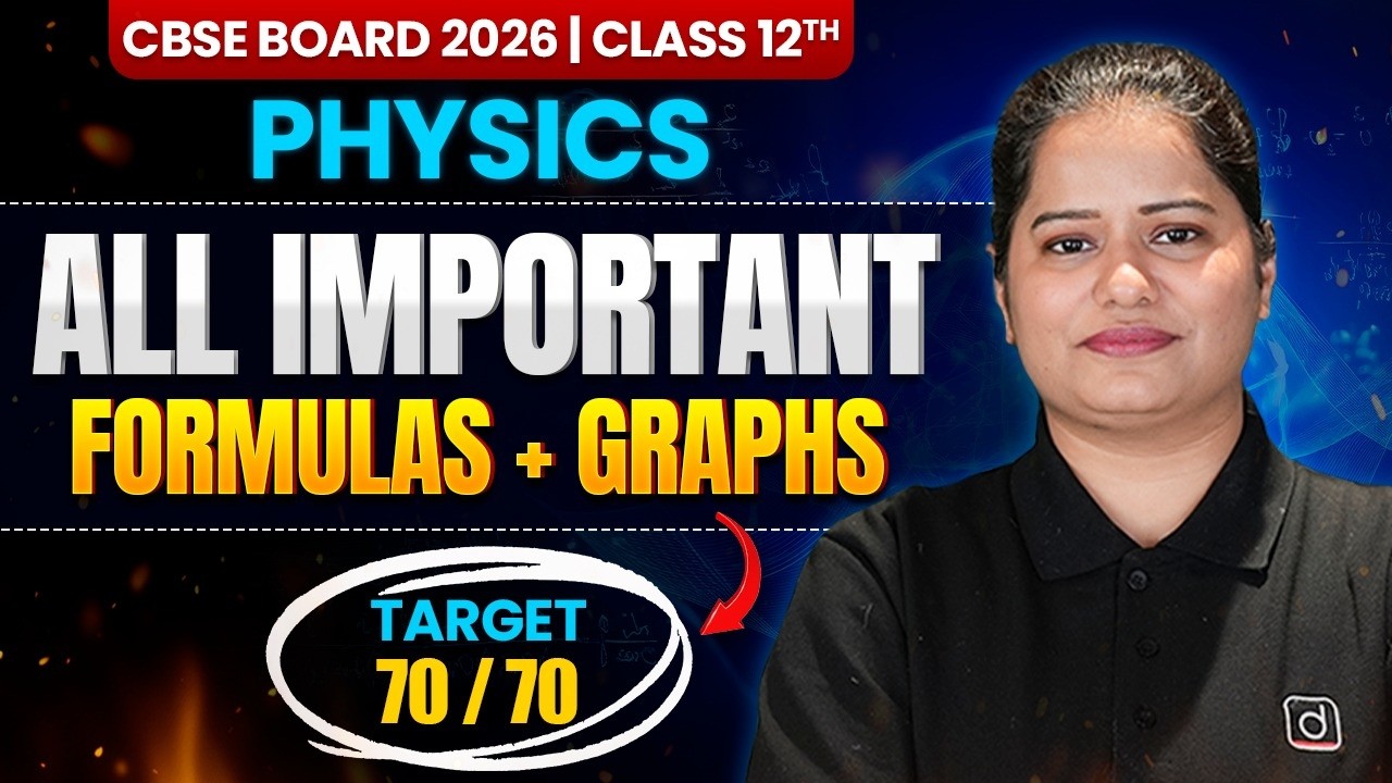 Class 12 Physics | All Important Formulas & Graphs | Target 70/70 | Amninder Ma’am | Board Exam 2026