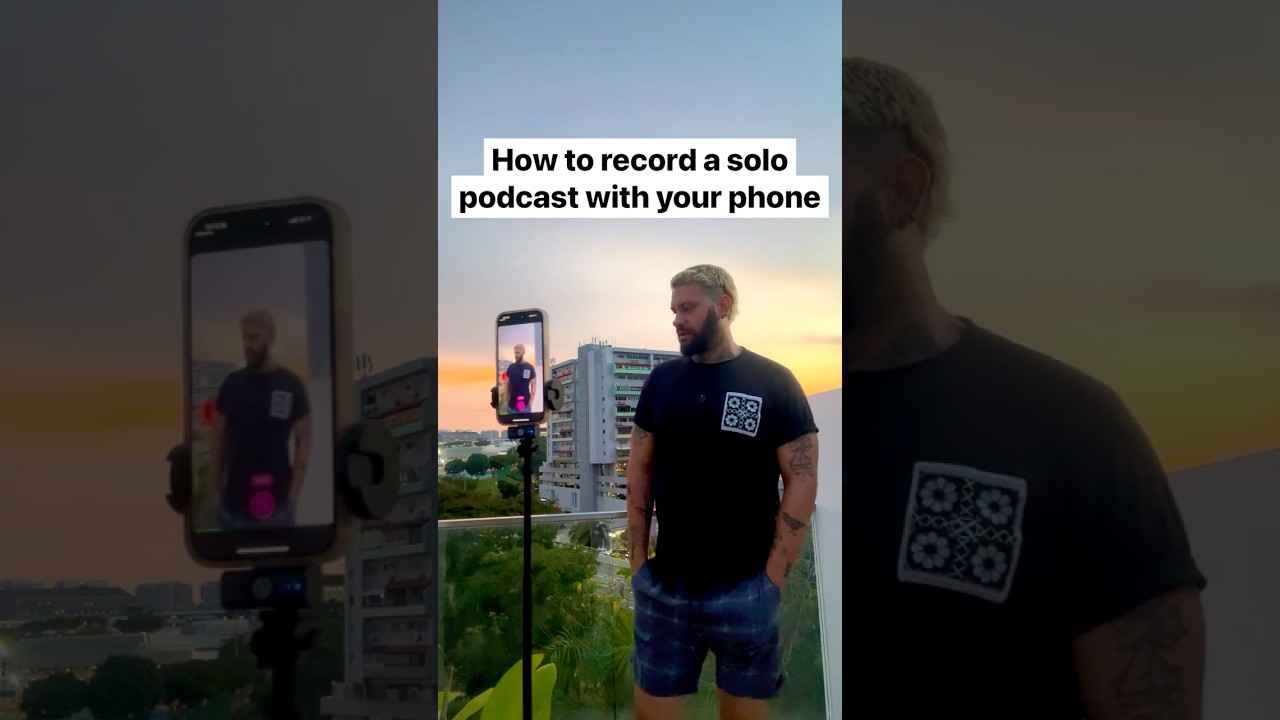 Solo podcast setup using iPhone only | This solo podcast setup is genius