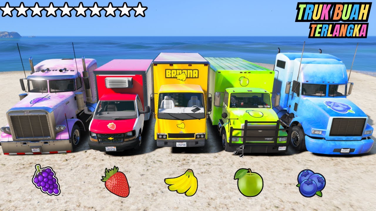 AKU KUMPULKAN SEMUA TRUK BUAH WARNA WARNI PALING LANGKA DI GTA 5