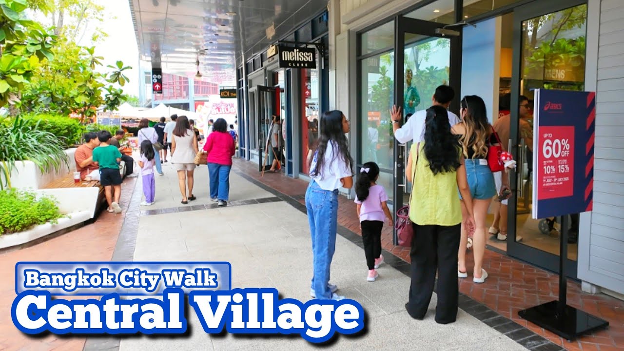 4K🇹🇭 Bangkok City Walking Tour Central Village Outlet​ #allaboutbangkok #thailand​ #bangkok​ 20/7/25