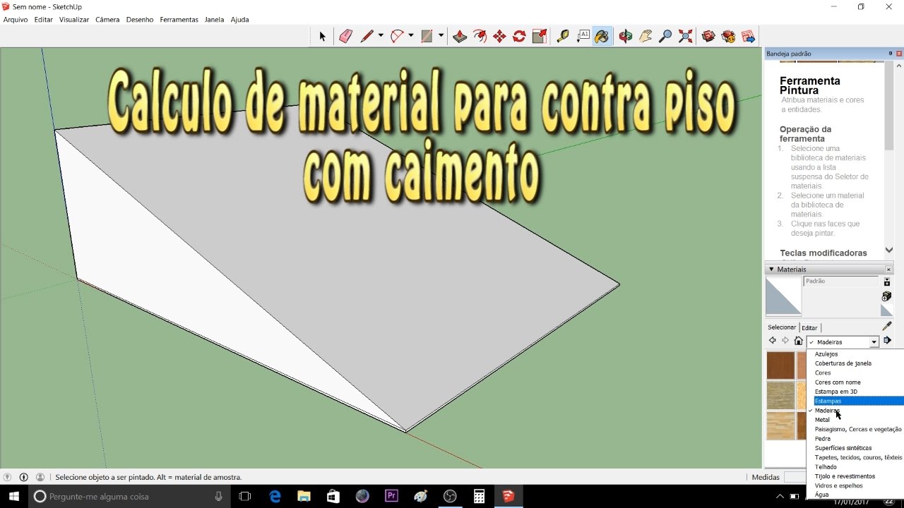 Calculo de Material para contra Piso com caimento