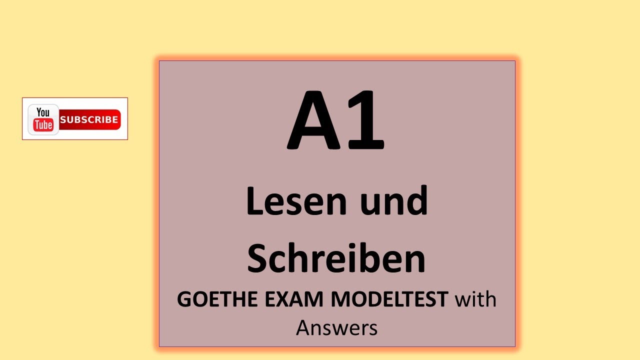 Lesen und Schreiben A1 || Model Test ||Goethe Zertifikat A1 || Telc Deutsch A1 || Mit L&ouml;sungen
