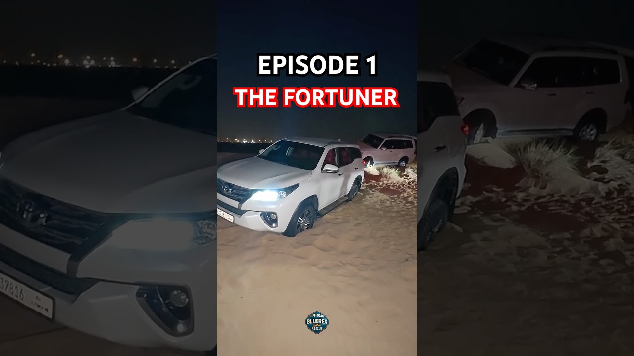 One rescue call&hellip; two cars stuck in the sand 🏜️  #offroadrecovery #carstuckinsand #toyotafortuner
