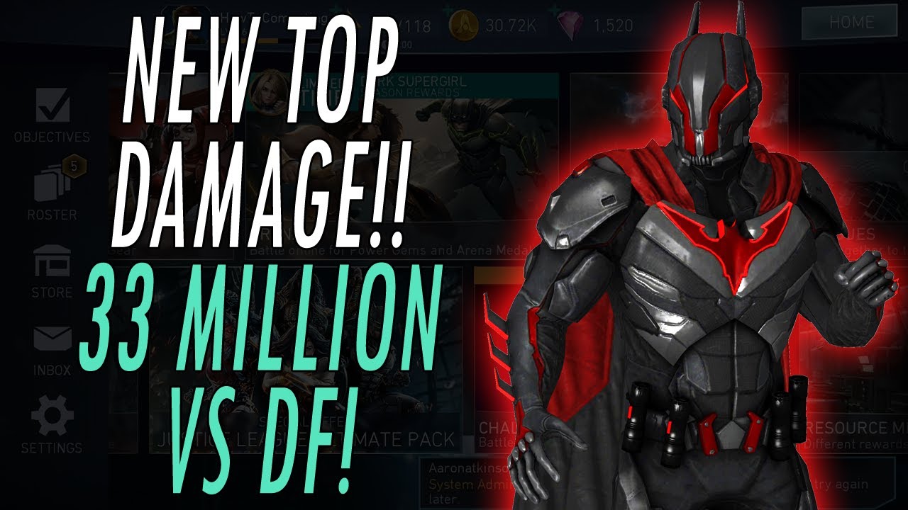 33 MILLION DAMAGE VS DF - T8 RAID PREDATOR BATMAN (PBM) SILVER BANSHEE ALL BLADES INJUSTICE 2 MOBILE