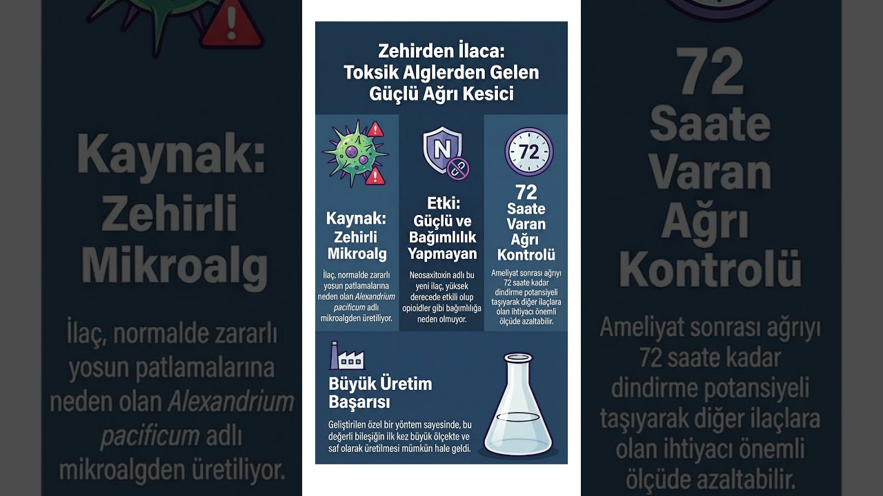 Toksik Mikroalglerden Yeni Nesil Ağrı Kesici mi? 72 Saat Etki İddiası!