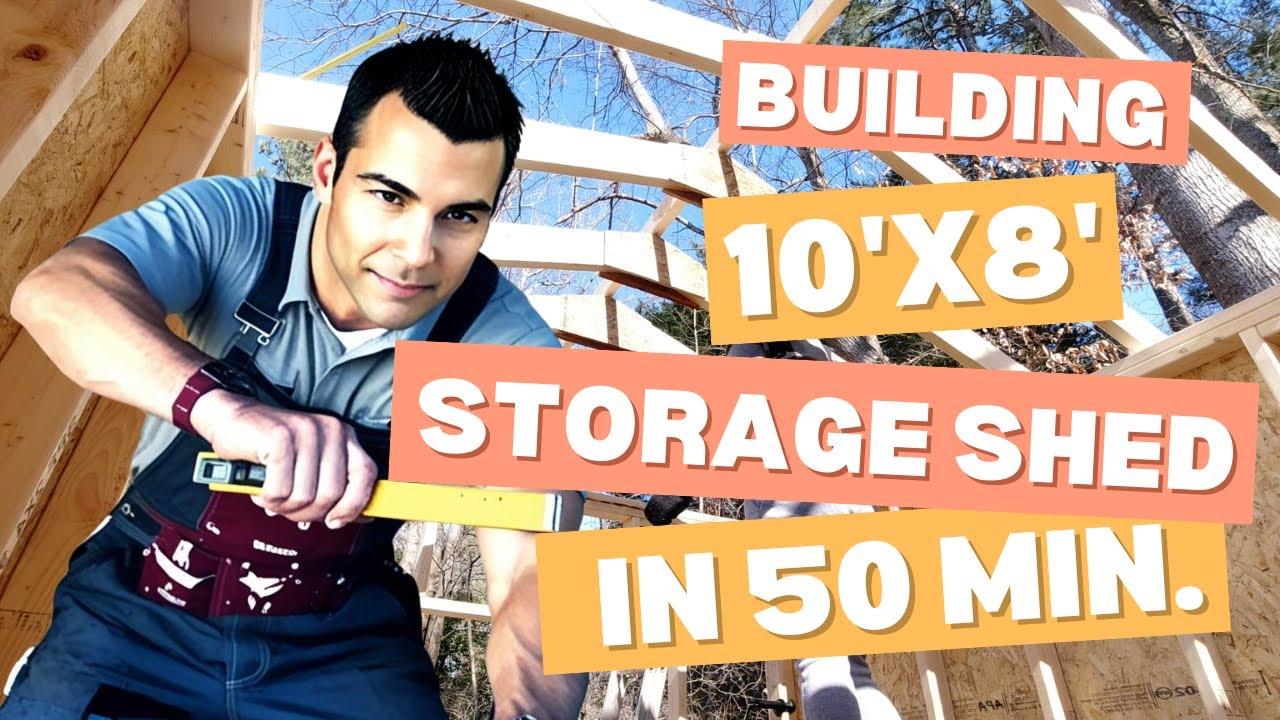 Construyendo un Cobertizo de Almacenemiento  de Principio a Fin - Building 10'x8' Shed full video.