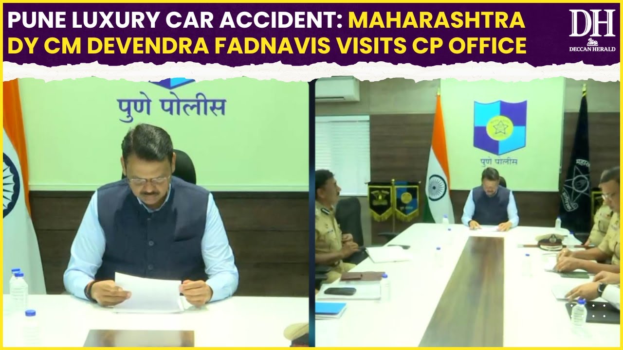 Pune Porsche car accident: Maharashtra Dy CM Devendra Fadnavis visits CP Office
