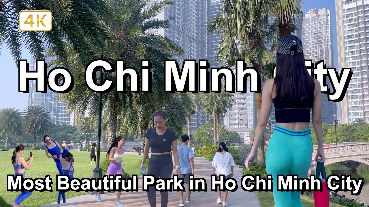 Central Park Vietnam Ho Chi Minh City Walking Tour 4K60fps 🇻🇳 The Most Beautiful Park in Vietnam