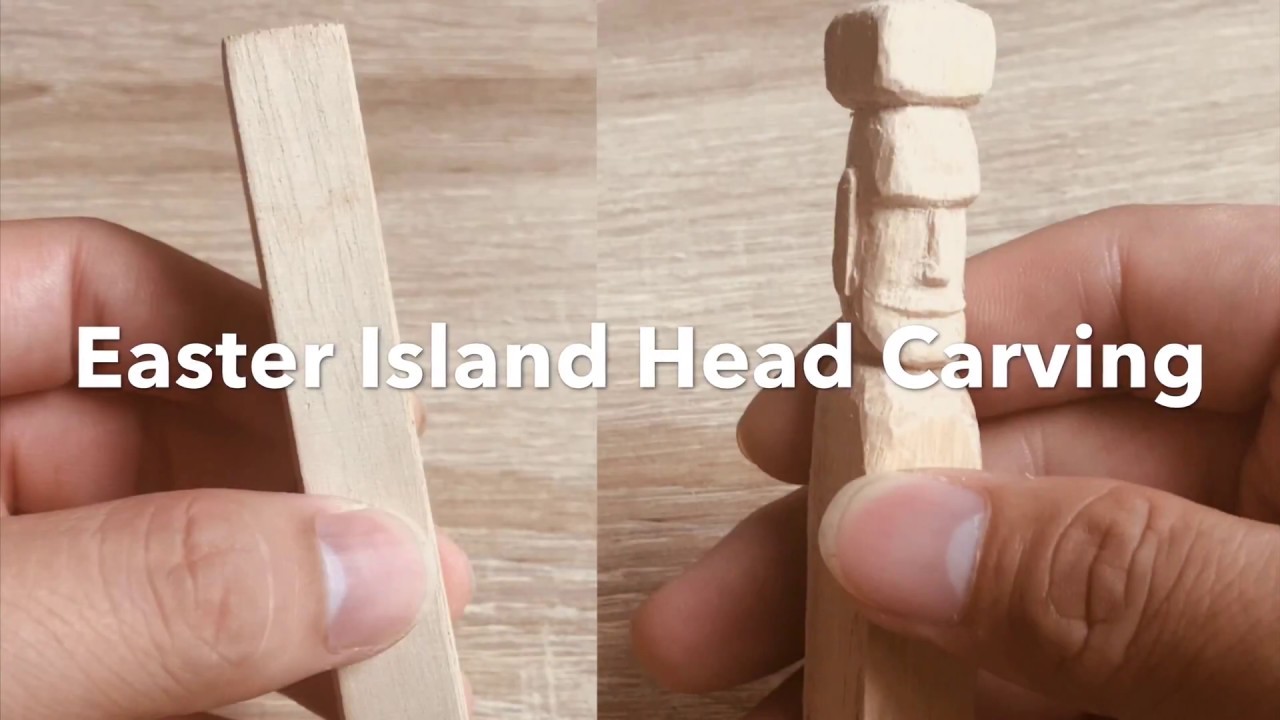 How to carve a miniature Moai Easter Island Head Statute.