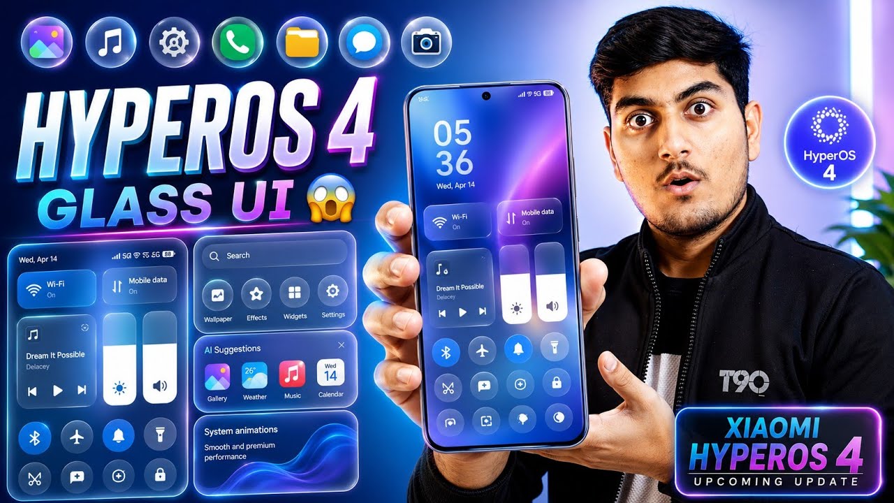 Xiaomi HyperOS 4 Glass UI (Official) First Look 🫨