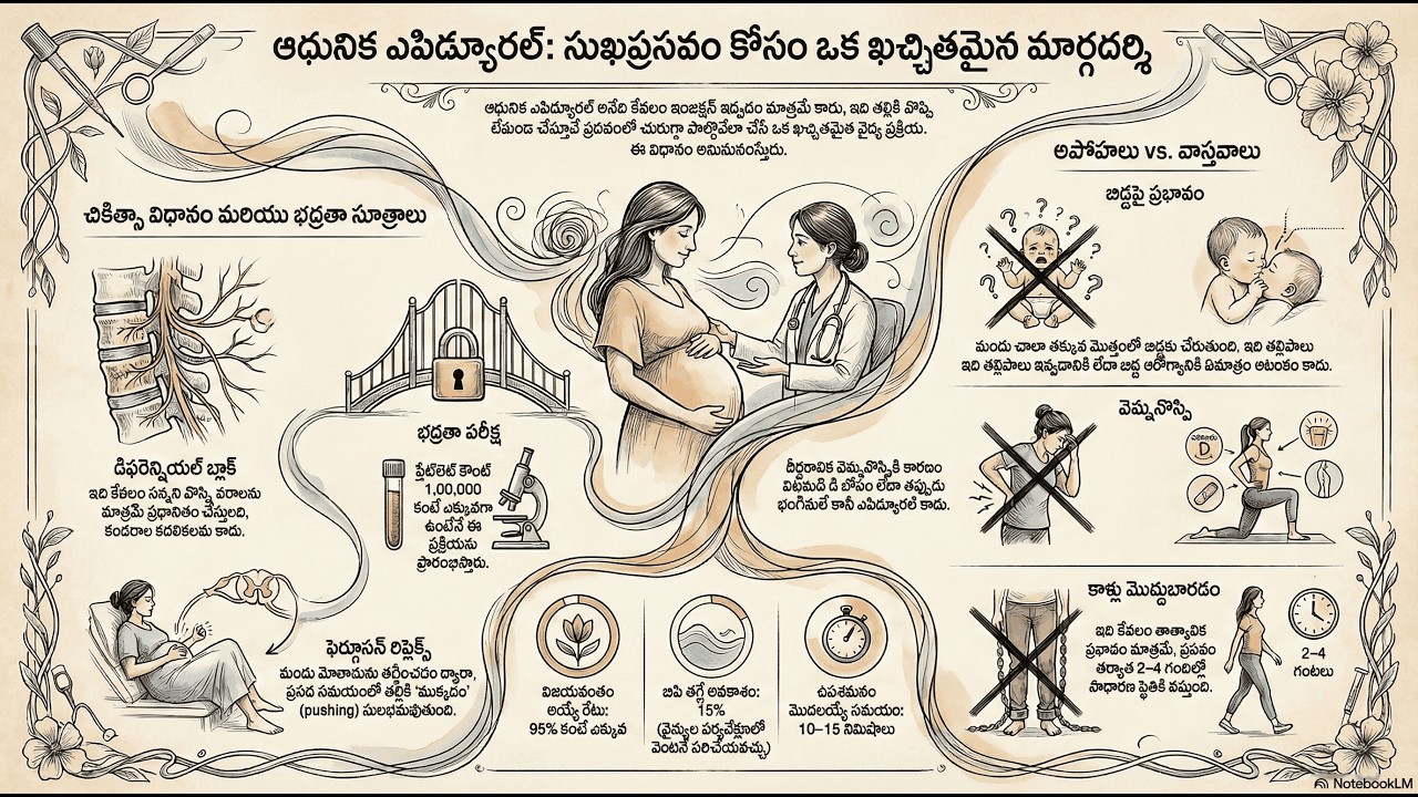 Epidural in Telugu ఎపిడ్యూరల్ | No Labor Pain | ఎపిడ్యూరల్  భయం నుండి సాధికారత