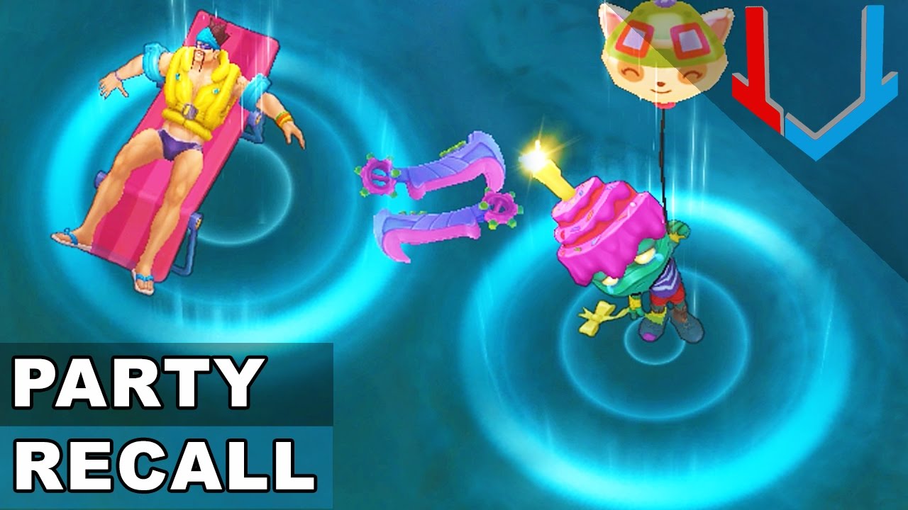 All Pool Party/Party Skins - RECALL Animations (League of Legends)