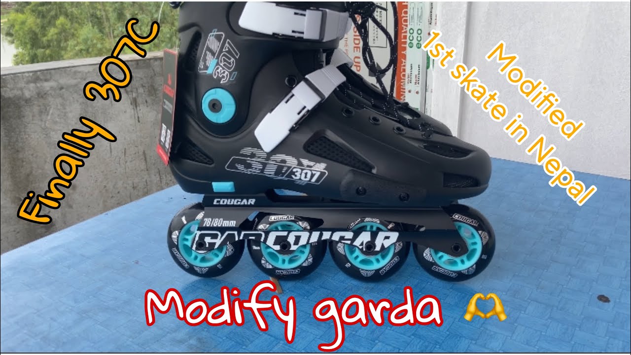 Finally Nepal ko 1st modified skate cougar 307c // #rrkbroskater // #modified #inlineskating