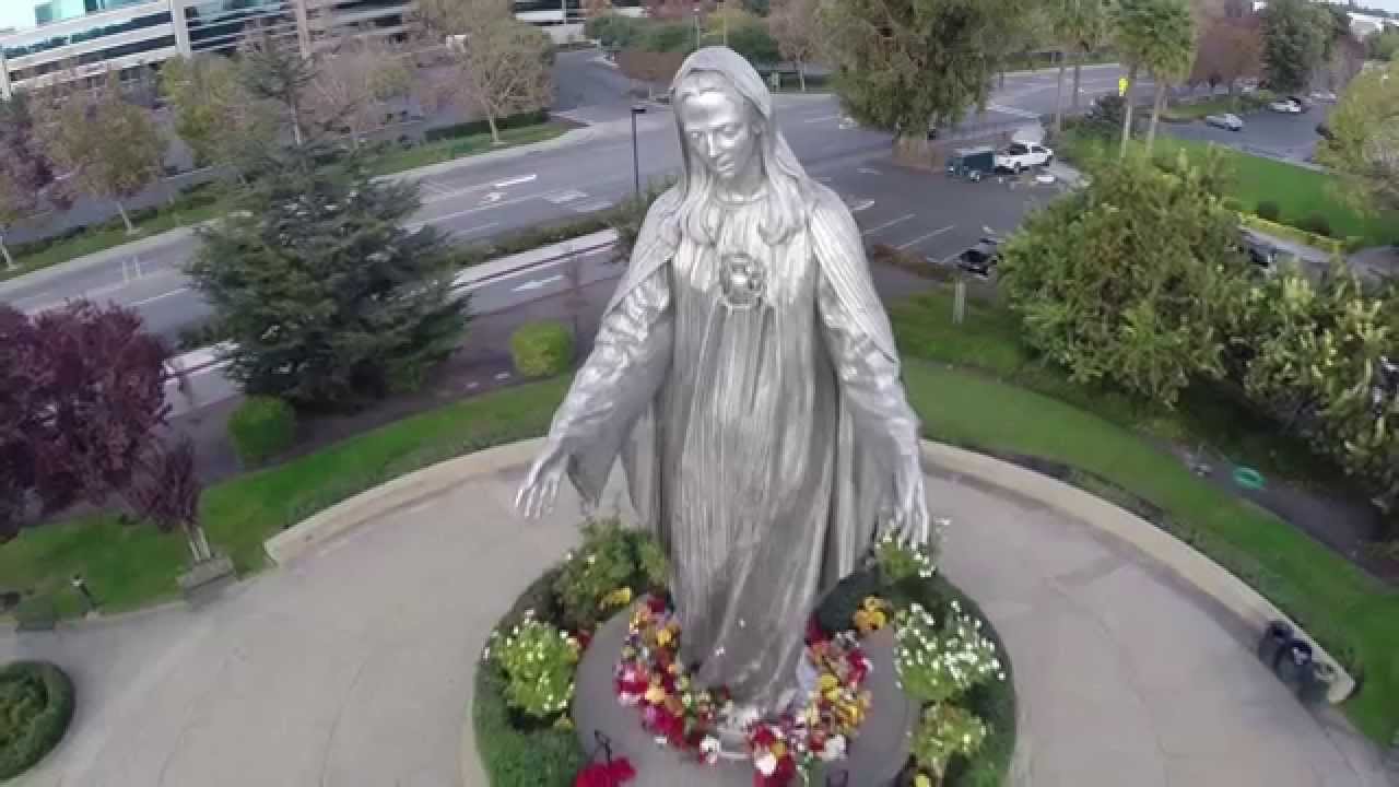 Shrine at the Church of Our Lady of Peace, Santa Clara, CA   AERIAL VIEWS