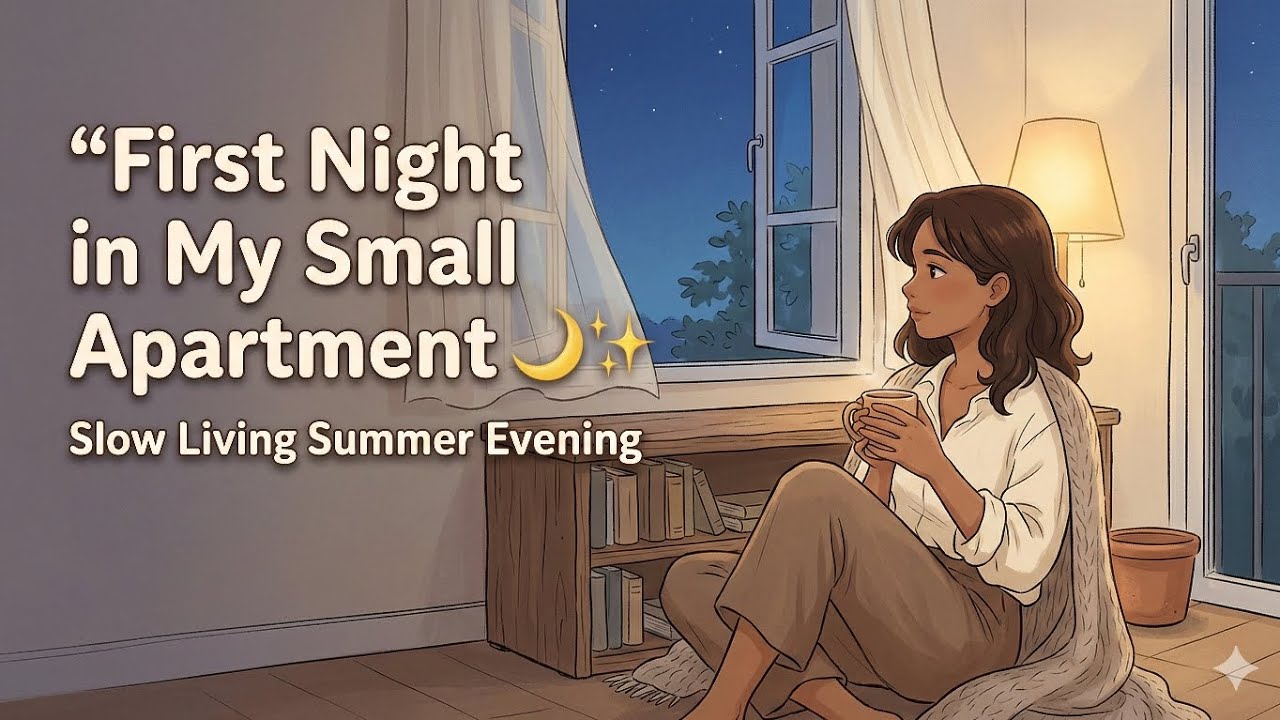 First Night Alone in My Small Apartment 🌙 | Slow Living Summer Vibes