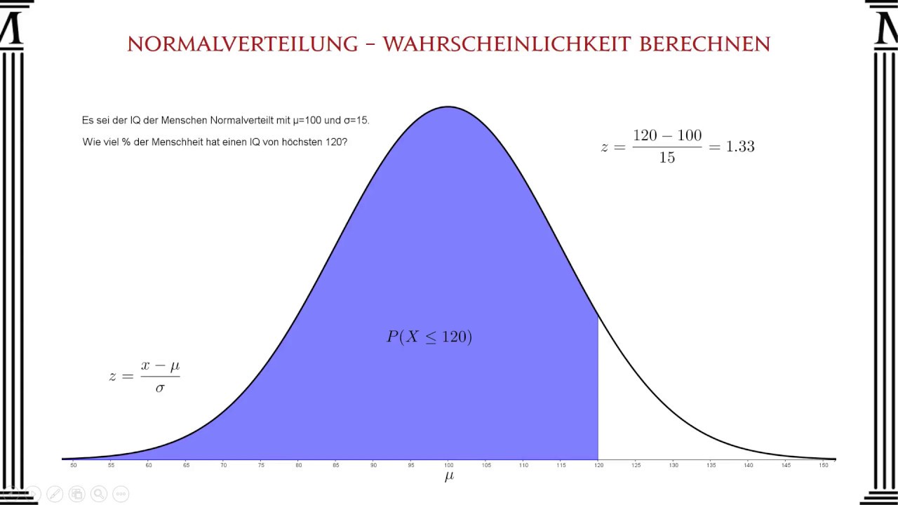 Normalverteilung Wahrscheinlichkeit berechnen - Mathago