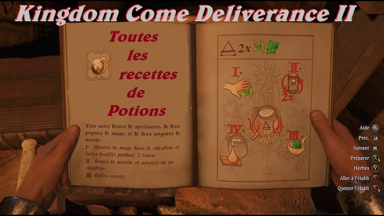 Kingdom Come Deliverance II - Toutes les recettes des potions / GAMER CAGOULER