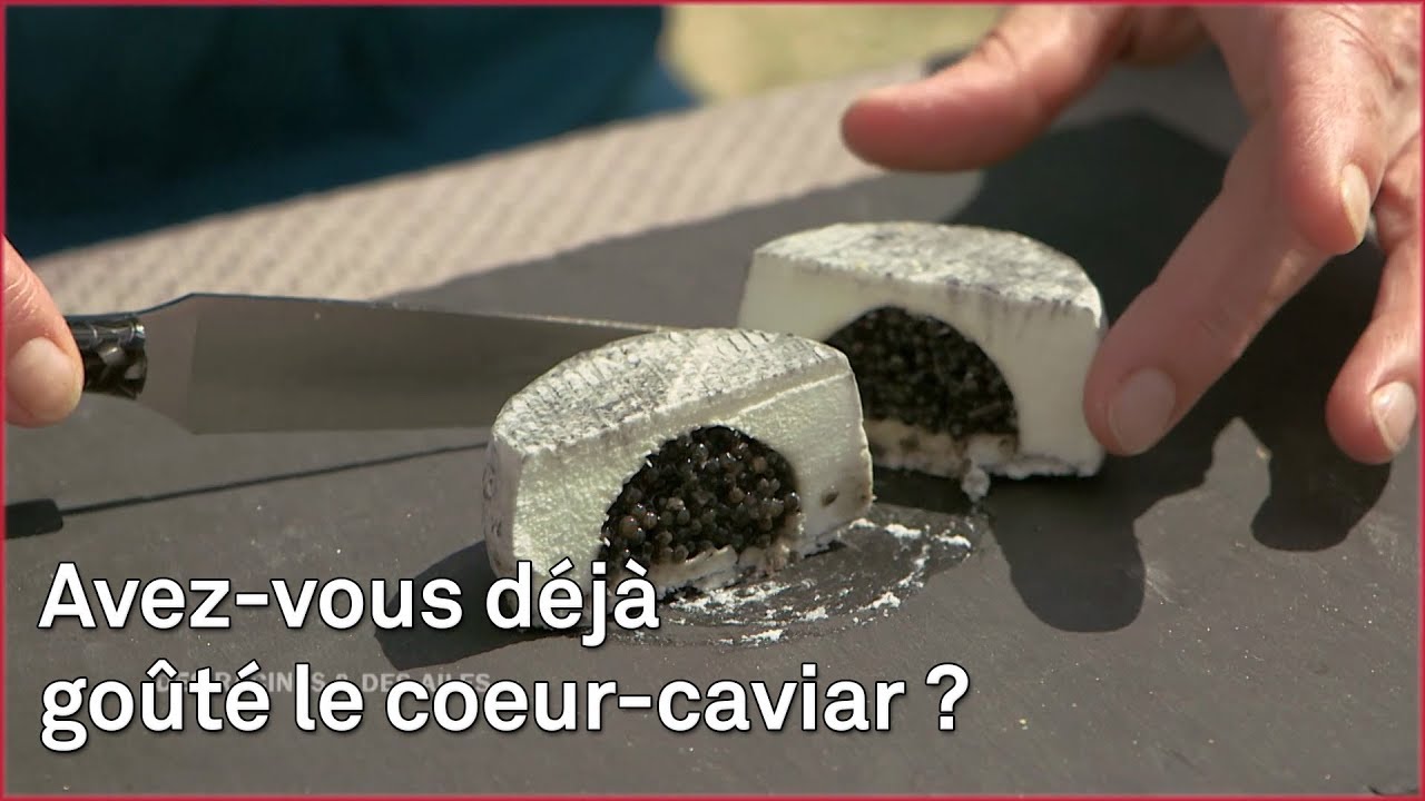 Fromage de chèvre + caviar = cœur-caviar !