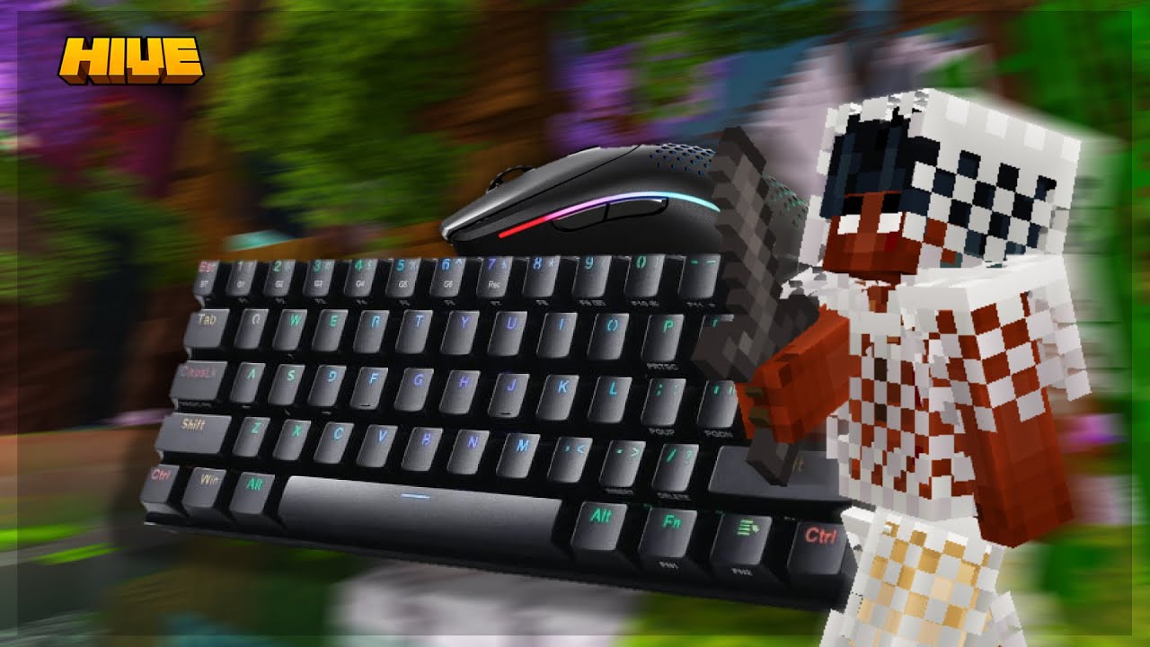 | HIVE | Bedwars with shaders Keyboard & Mouse ASMR [4k] UNCUT
