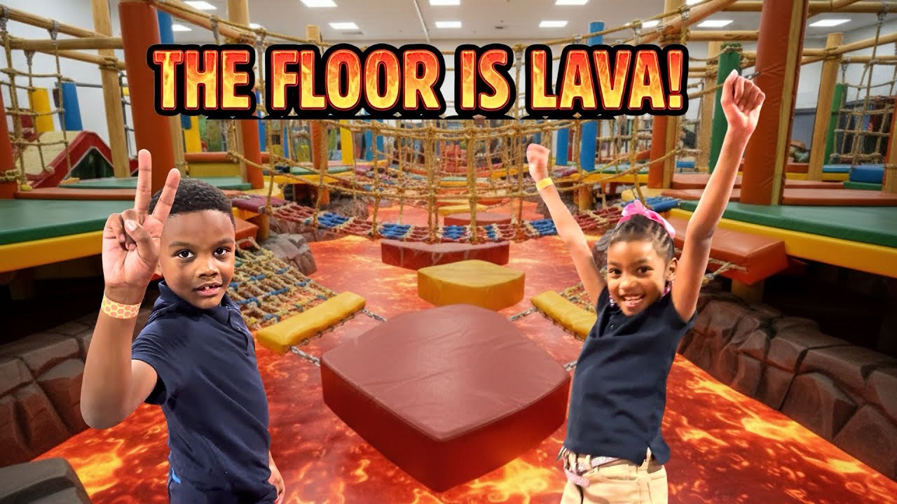 THE FLOOR IS LAVA! 🌋 Kids Take Over Lava Island| Indoor Playground 