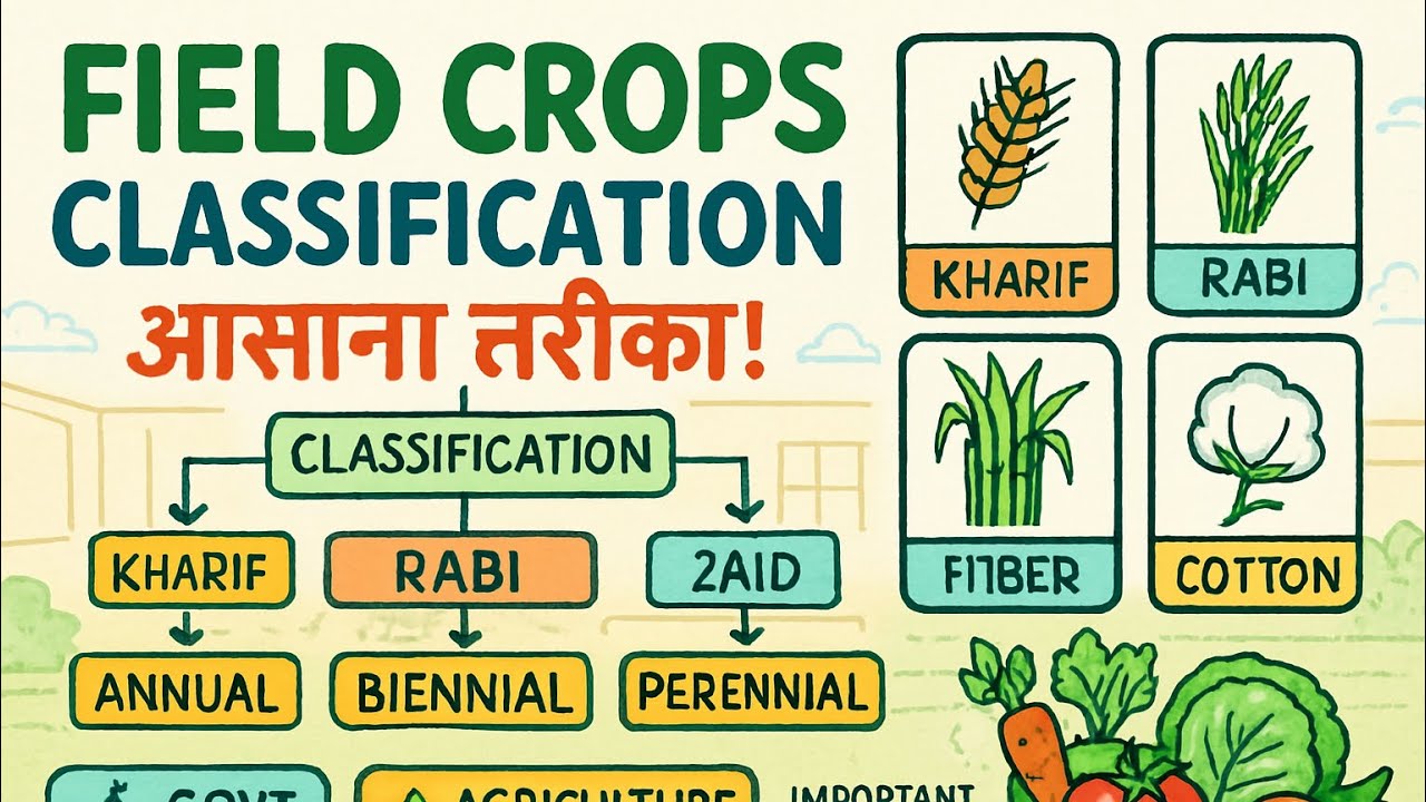Field Crops Classification Explained in Simple Way | Important for ICAR, NABARD, UPSC, Govt Exams